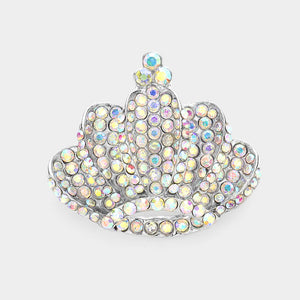 Bling Crown Rhinestone Sash Pins | Crown Brooch | Pageant Pins | Crown Pins | BR06420