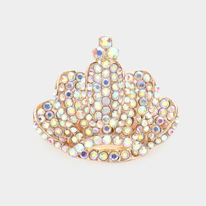 Bling Crown Rhinestone Sash Pins | Crown Brooch | Pageant Pins | Crown Pins | BR06420