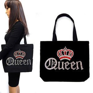 Bling Queen Tote Bag with person