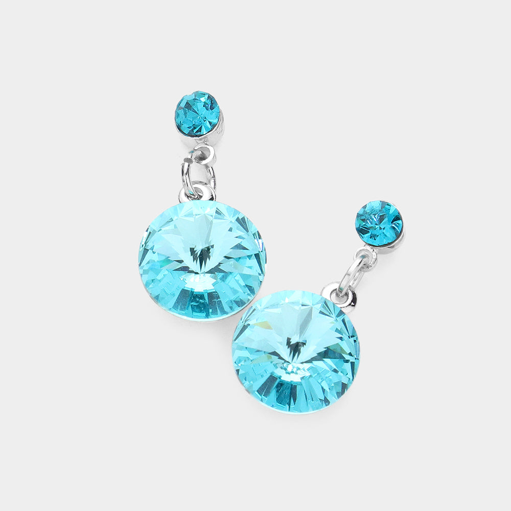 Little Girls Light Blue Dangle Earrings