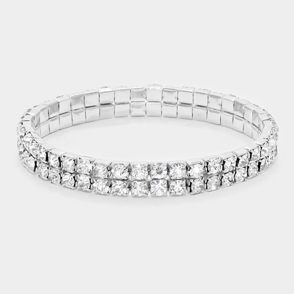 Clear Multi Row Bracelet