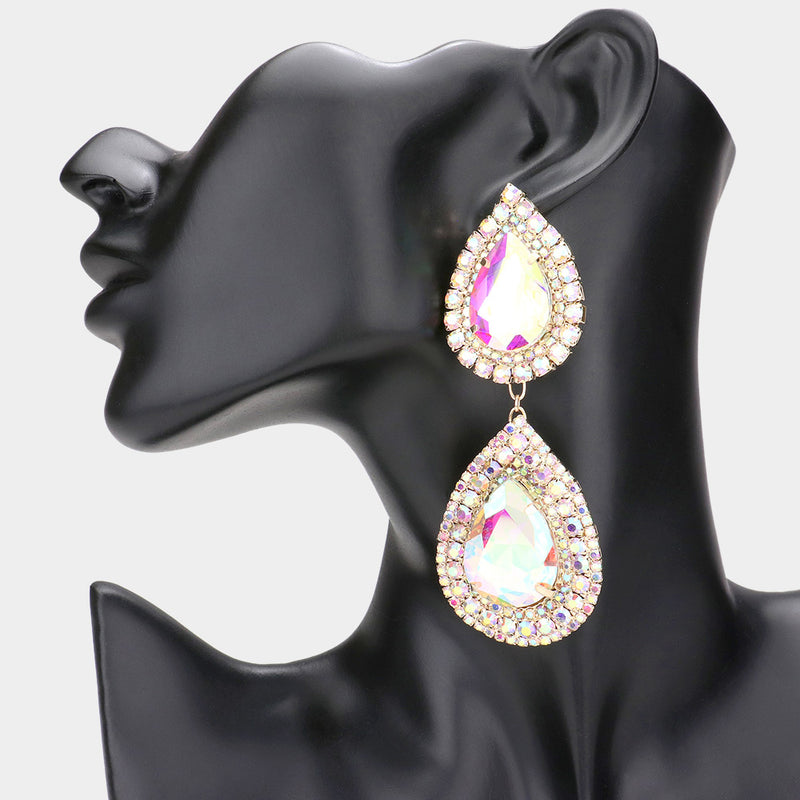 The Louise Earrings - Black Art Deco Statement Earrings by YSM Designs