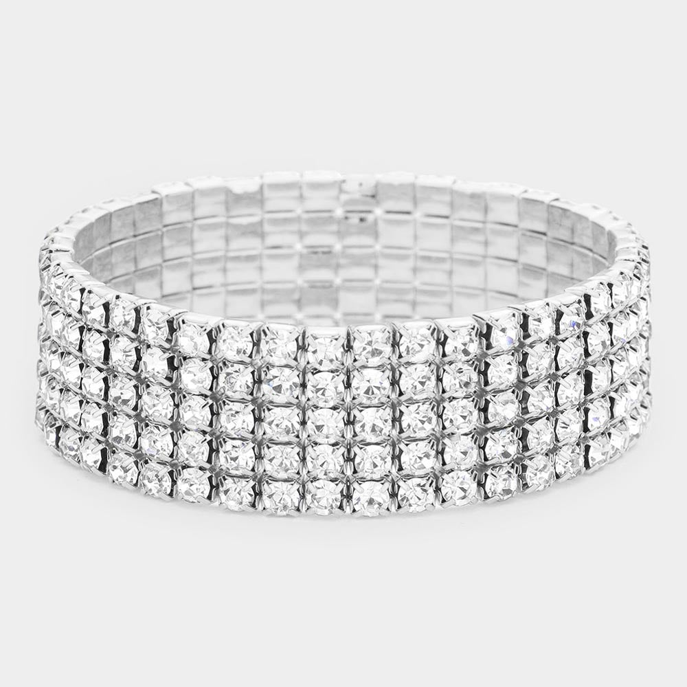 Clear Multi Row Bracelet