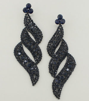 Long Black Statement Earrings | bolts | 368439