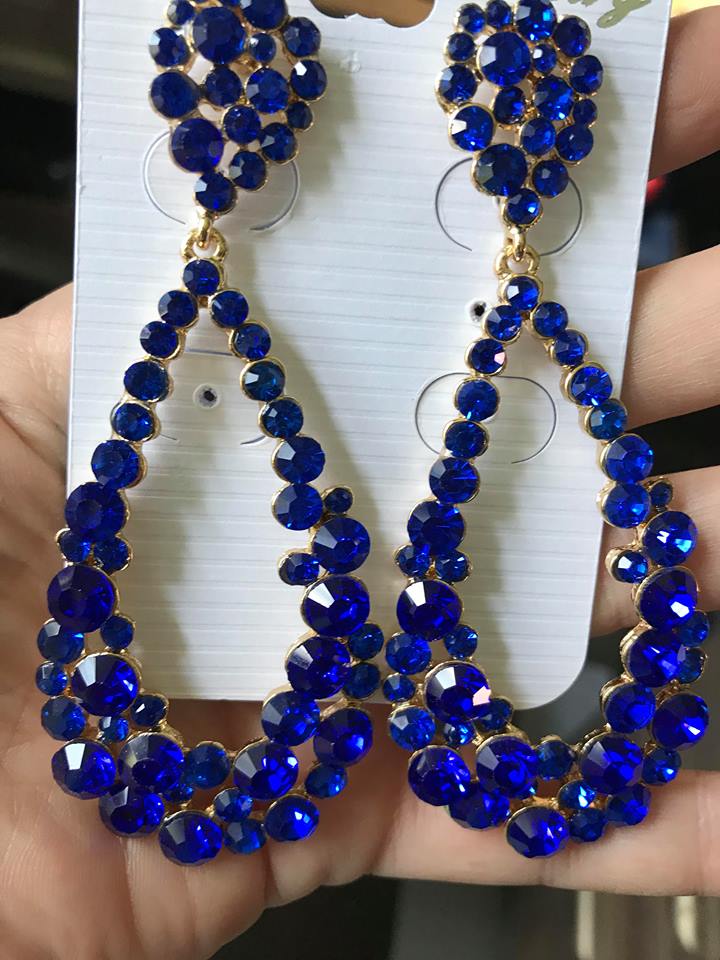 Chandelier Earrings, Royal Blue Wedding sale earrings, Sapphire Вridal earring Montana Crystal Earrings, Teardrop blue long