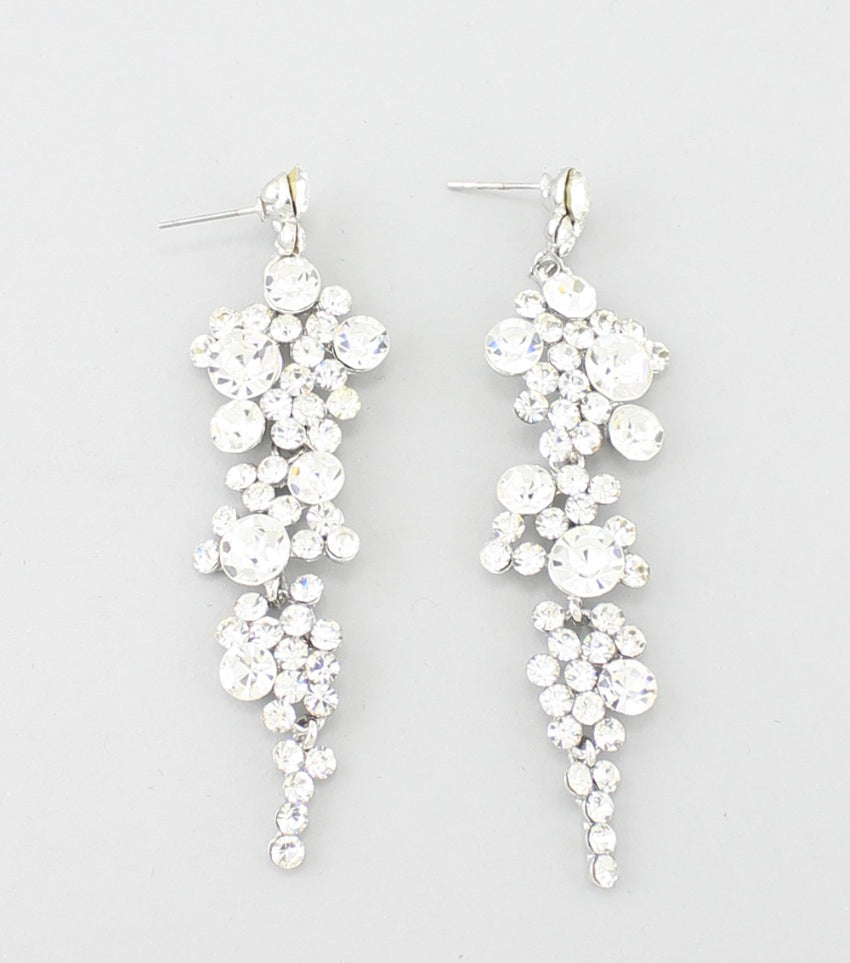 RE4399 Luxury Fashion Crystal Earring Big Rhinestones Earrings