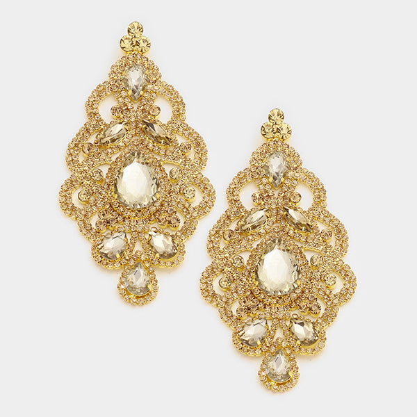 Buy 10.53 Carat 14k Solid Gold Chandelier Earrings with Genuine Diamonds  and Natural Peridots Online at desertcartINDIA