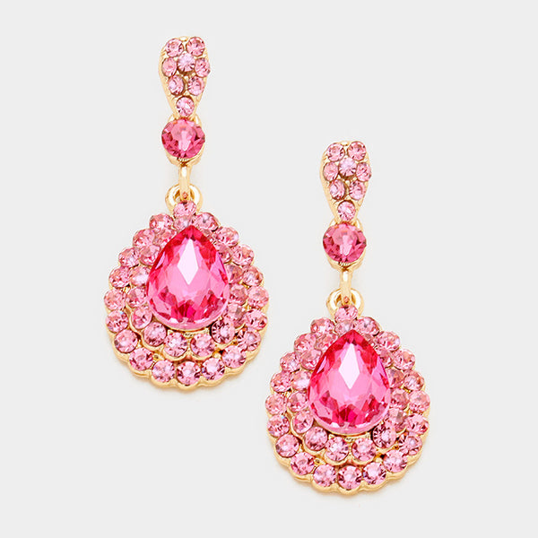 Baby Pink Stone Earrings – Jewel Candy