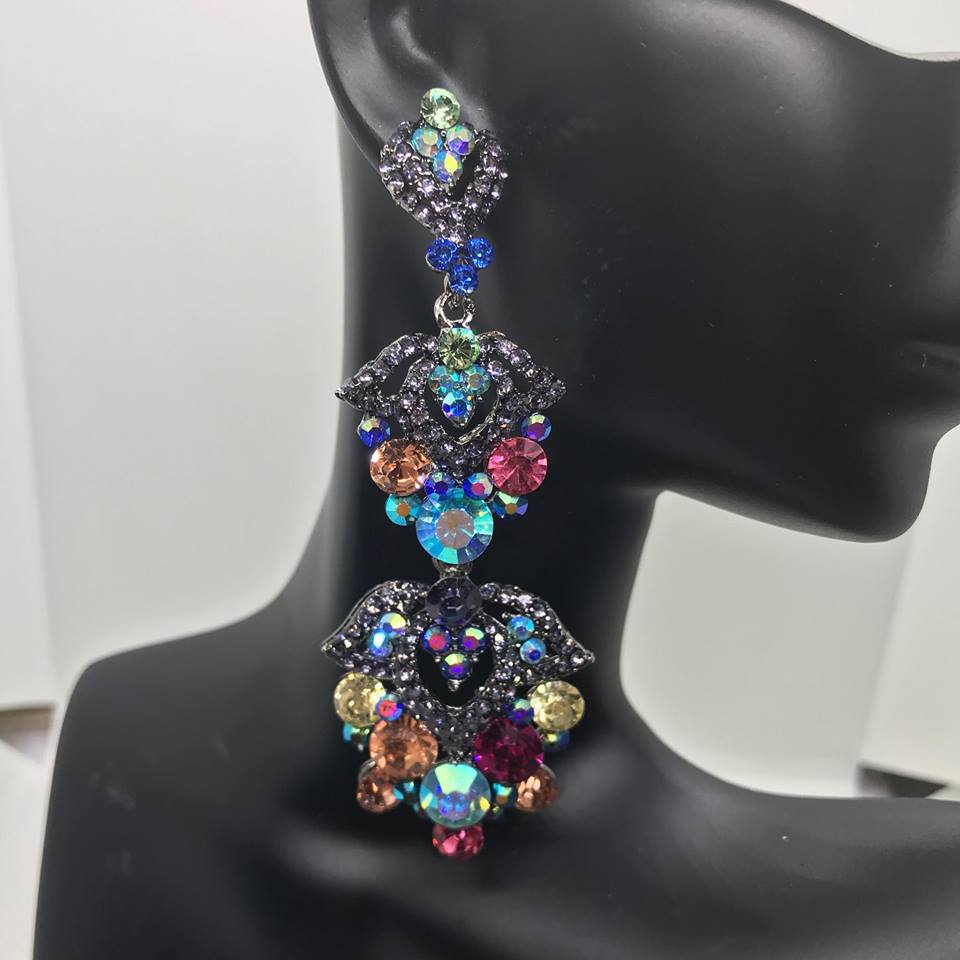 22+ Colorful Rhinestone Earrings