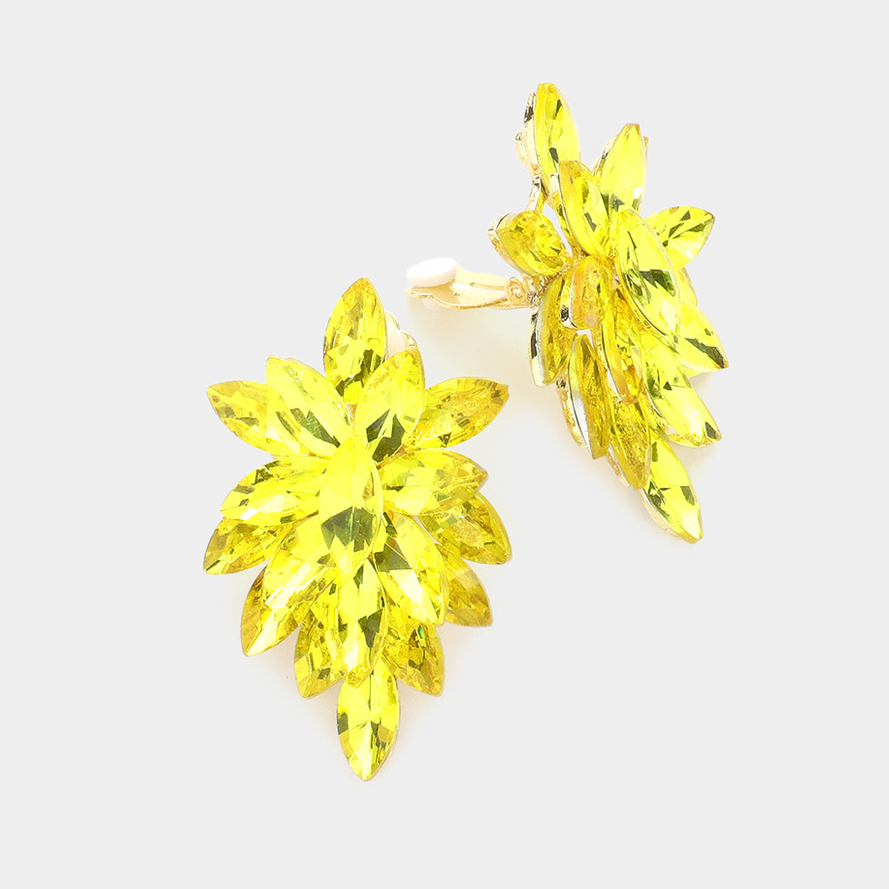 Yellow Hombre Clip On Earrings