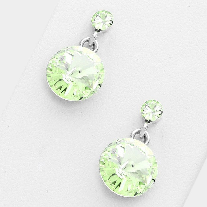 Little Girls Light Green Dangle Earrings