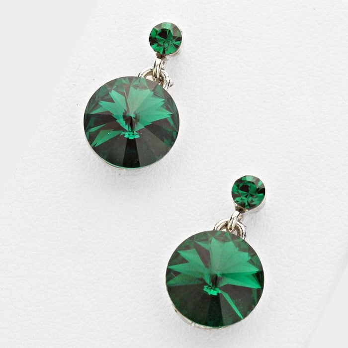 Little Girls Emerald Dangle Earrings