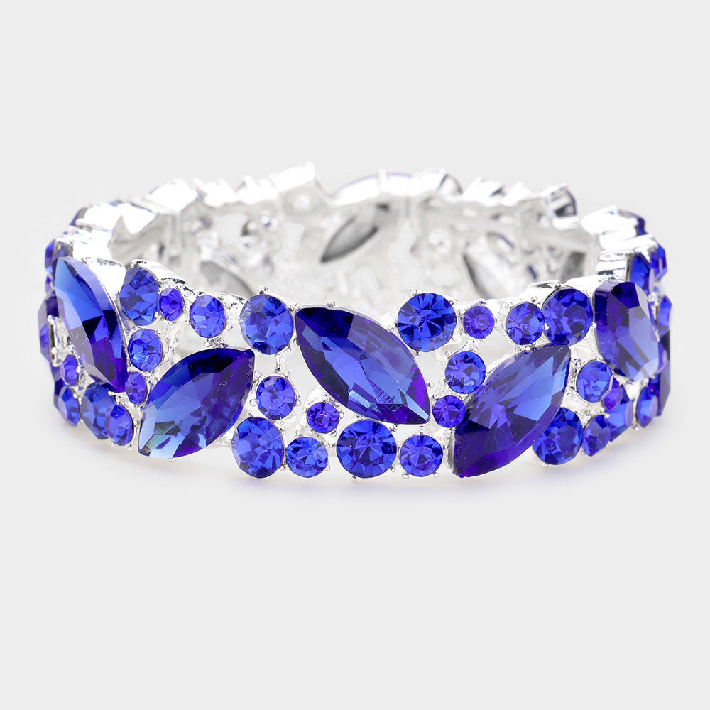 Sapphire Crystal Stretch Bracelet