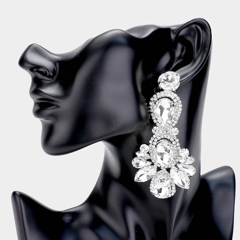 LV Rhinestone Encrusted Earrings – Cierra Lauren
