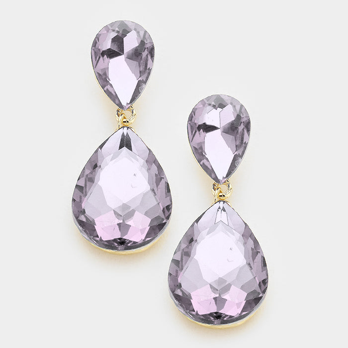 Lavender Teardrop Earrings