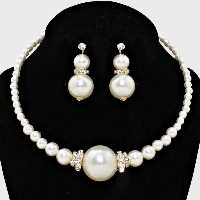 Swarovski Pearl Necklace - White - Sterling Silver - Wedding Jewellery –  Jewellery Inspired