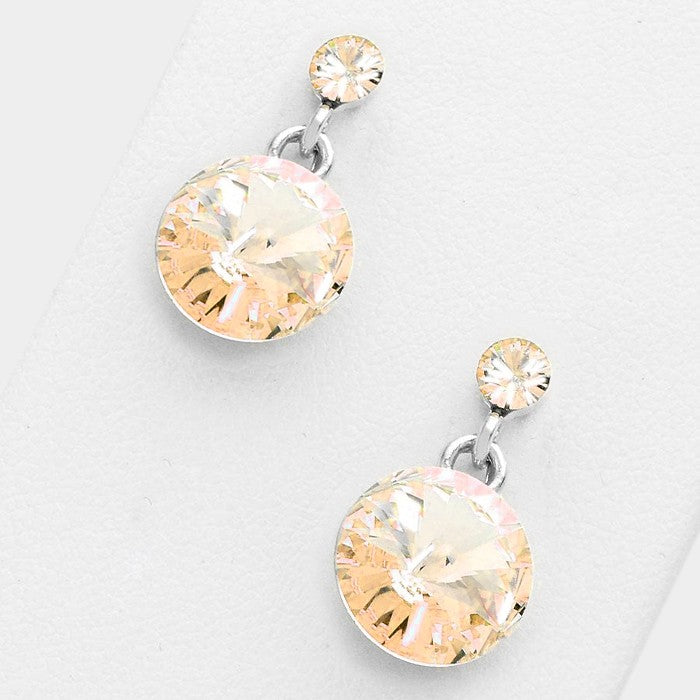 Little Girls Peach Dangle Earrings